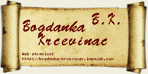 Bogdanka Krčevinac vizit kartica